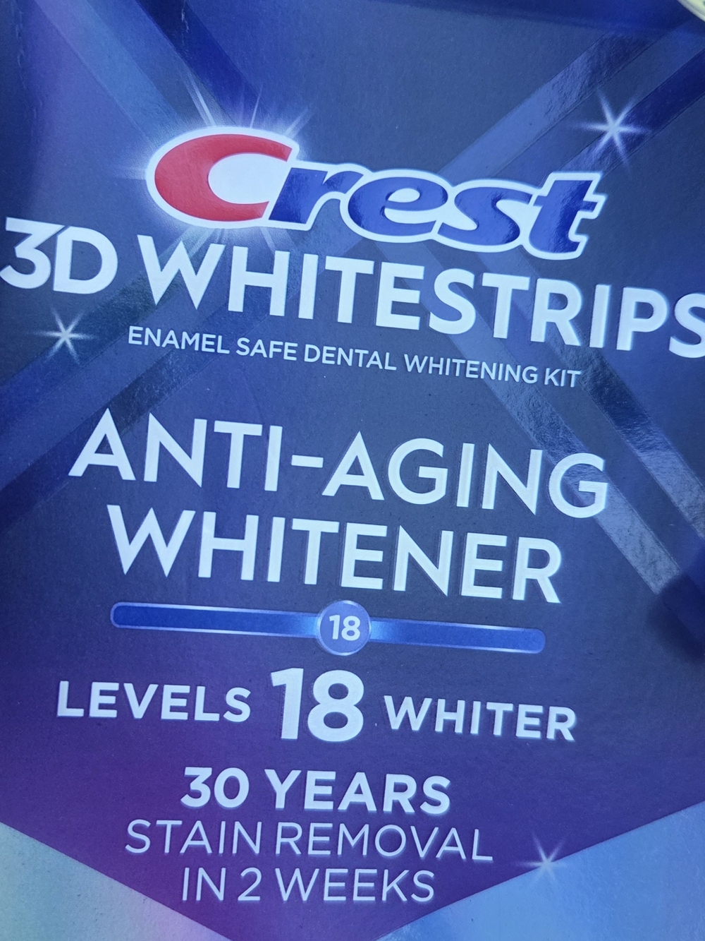 Crest 3D Whitestrips Anti-Aging Whitener 14 Treatments NEW Sealed